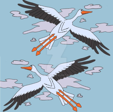 Flying bird digital painting