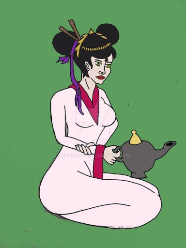 Serving tea by Miss D