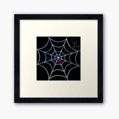 Spider web picture frame