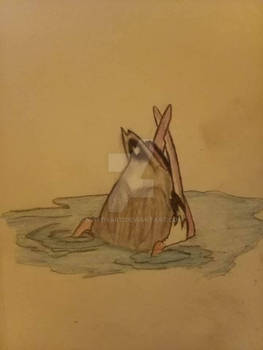 Duck in the water sketch